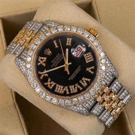 rolex diamond black watch|rolex diamond watch price.